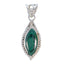 Malachite Eye-catching American 92.5 Silver Solitaire Green Pendant