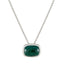 Malachite Classic Italian Sterling Silver Solitaire Green Pendant