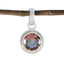 Mystic Quartz Whisper-thin Russian 92.5 Silver Solitaire multicolor Pendant