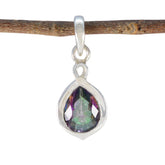Mystic Quartz Elegant Korean Silver Solitaire multicolor Pendant