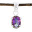 Mystic Quartz Dainty Spanish 92.5 Silver Solitaire multicolor Pendant