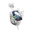 Mystic Quartz Statement Russian Sterling Silver Solitaire multicolor Pendant