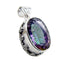 Mystic Quartz Statement American Silver Solitaire multicolor Pendant