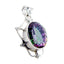 Mystic Quartz Statement Turkish 925 Silver Solitaire multicolor Pendant