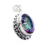 Mystic Quartz Statement Mexican 925 Silver Solitaire multicolor Pendant