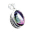 Mystic Quartz Statement Egyptian 925 Silver Solitaire multicolor Pendant