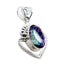 Mystic Quartz Statement Mexican 925 Silver Solitaire multicolor Pendant