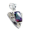 Mystic Quartz Statement Latin American 925 Silver Solitaire multicolor Pendant