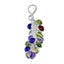 Multi Stone Tiny Mexican Sterling Silver multiple multicolor Pendant