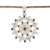 Multi Stone Chunky Turkish Silver multiple multicolor Pendant