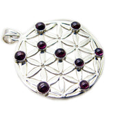 Multi Stone Statement French Silver Navratna Hanna antique multicolor Pendant Jewelry