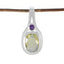 Multi Stone Featherlight Mexican 925 Silver Toi et Moi multicolor Pendant