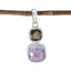 Multi Stone Whisper-thin Moroccan Sterling Silver Toi et Moi multicolor Pendant