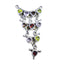 Multi Stone Eye-catching Russian Sterling Silver multiple multicolor Pendant