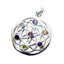 Multi Stone Statement French 92.5 Silver multiple multicolor Pendant