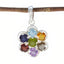 Multi Stone Whisper-thin Turkish 925 Silver multiple multicolor Pendant