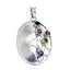 Multi Stone Statement Mexican 925 Silver Penta multicolor Pendant