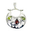 Multi Stone Statement Latin American 92.5 Silver Trilogy multicolor Pendant