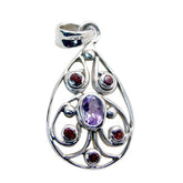 Multi Stone Statement Russian Silver multiple multicolor Pendant