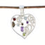 Multi Stone Statement Turkish Sterling Silver multiple multicolor Pendant