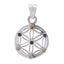 Multi Stone Featherlight Italian 925 Silver multiple multicolor Pendant