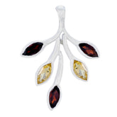 Multi Stone Eye-catching American Silver Penta multicolor Pendant