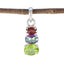 Multi Stone Minimalist Korean 925 Silver Trilogy multicolor Pendant