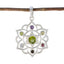 Multi Stone Classic American Silver Hepta multicolor Pendant