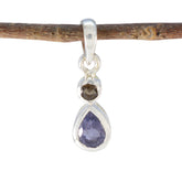 Multi Stone Minimalist Japanese 92.5 Silver Toi et Moi multicolor Pendant