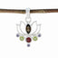 Multi Stone Dainty Egyptian 925 Silver Hepta multicolor Pendant