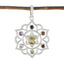 Multi Stone Classic Egyptian Sterling Silver Hepta multicolor Pendant