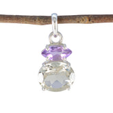 Multi Stone Delicate American 925 Silver Toi et Moi multicolor Pendant