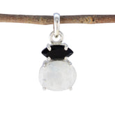 Multi Stone Delicate Moroccan 925 Silver Toi et Moi multicolor Pendant