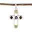 Multi Stone Dainty Turkish 925 Silver quarter multicolor Pendant