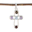 Multi Stone Dainty Mexican Silver quarter multicolor Pendant