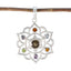Multi Stone Classic Egyptian 925 Silver Hepta multicolor Pendant