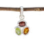Multi Stone Elegant Japanese 925 Silver Trilogy multicolor Pendant