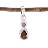 Multi Stone Minimalist Japanese 92.5 Silver Toi et Moi multicolor Pendant