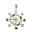 Multi Stone Eye-catching Latin American 92.5 Silver multiple multicolor Pendant