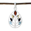 Multi Stone Tiny Latin American 925 Silver Hepta multicolor Pendant