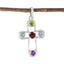 Multi Stone Dainty Latin American Sterling Silver quarter multicolor Pendant
