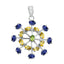 Multi Stone Eye-catching Russian Silver multiple multicolor Pendant