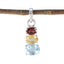 Multi Stone Minimalist Korean Silver Trilogy multicolor Pendant