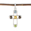 Multi Stone Dainty American 925 Silver quarter multicolor Pendant