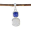 Multi Stone Whisper-thin Latin American Sterling Silver Toi et Moi multicolor Pendant