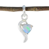 Opal Minimalist Japanese 92.5 Silver Solitaire White Pendant