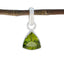 Peridot Dainty Moroccan 92.5 Silver Solitaire Green Pendant