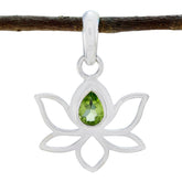 Peridot Elegant Korean 925 Silver Solitaire Green Pendant