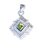Peridot Featherlight Spanish 92.5 Silver Solitaire Green Pendant