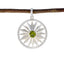 Peridot Whisper-thin Spanish 925 Silver Solitaire Green Pendant